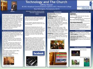 Technology and T he Church