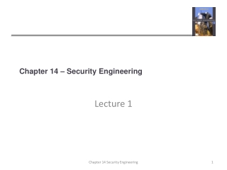 Chapter 14 – Security Engineering