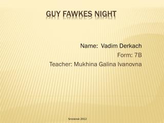 Guy Fawkes Night