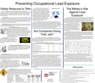 Preventing Occupational Lead Exposure