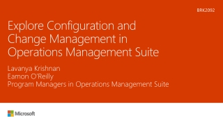 Explore Configuration and Change Management in Operations Management Suite