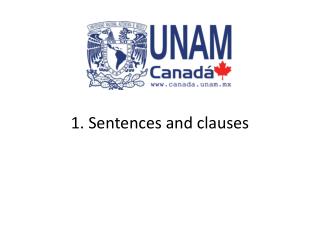 1. Sentences and clauses