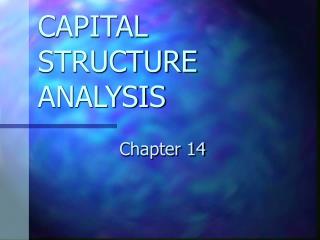 CAPITAL STRUCTURE ANALYSIS