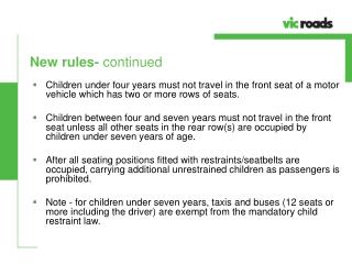 New rules- continued