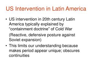 US Intervention in Latin America