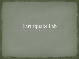 Earthquake Lab