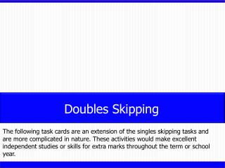 Doubles Skipping