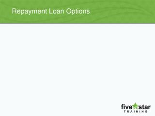 Repayment Loan Options