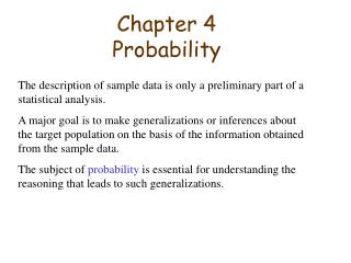 Chapter 4 Probability