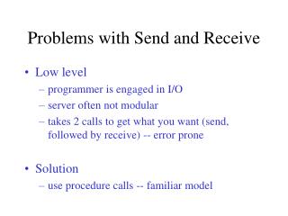 Problems with Send and Receive