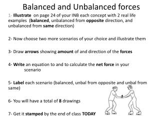 Balanced and Unbalanced forces