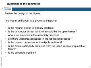 Questions to the committee