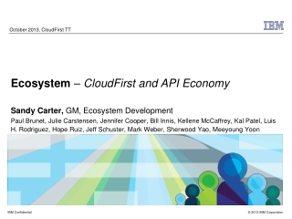 October 2013, CloudFirst TT