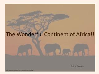 The Wonderful Continent of Africa!!