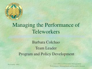 Managing the Performance of Teleworkers