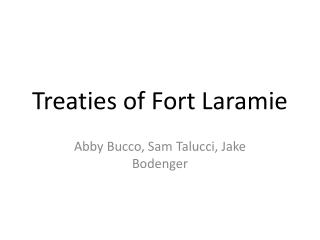 Treaties of Fort Laramie
