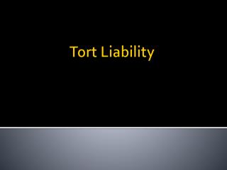 Tort Liability