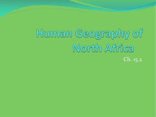 Human Geography of North Africa