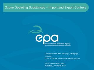 Ozone Depleting Substances – Import and Export Controls