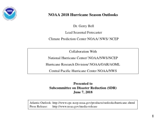 NOAA 2018 Hurricane Season Outlooks