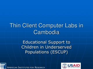 Thin Client Computer Labs in Cambodia