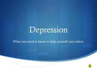 PPT - Depression PowerPoint Presentation, free download - ID:2497367