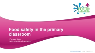 Food safety in the primary classroom