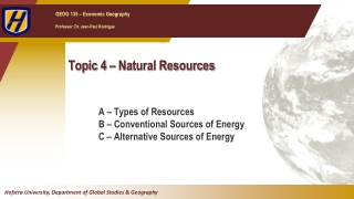 Topic 4 – Natural Resources