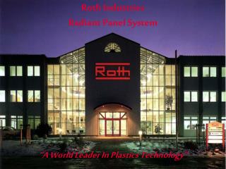 Roth Industries Radiant Panel System
