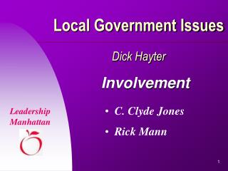 Local Government Issues Dick Hayter