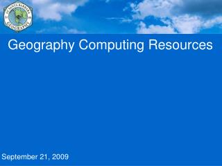 Geography Computing Resources