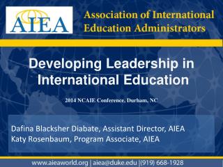 Developing Leadership in International Education