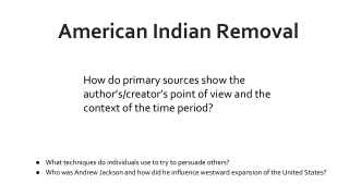 American Indian Removal