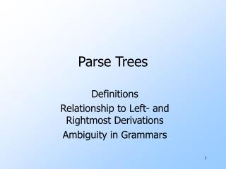 Parse Trees