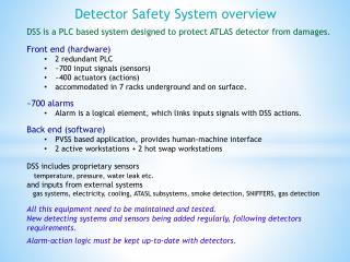 Detector Safety System overview