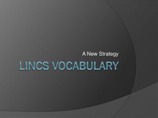 LINCS Vocabulary
