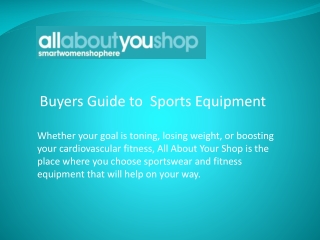 Buyers Guide to Fitness Equipment on All About You Shop