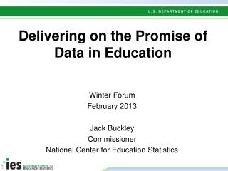Delivering on the Promise of Data in Education