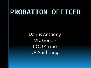 probation officer powerpoint presentation