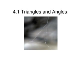 4.1 Triangles and Angles