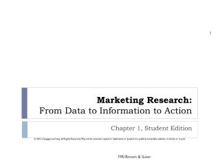 Marketing Research: From Data to Information to Action