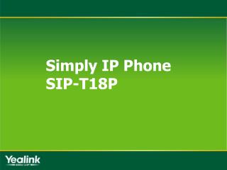 Simply IP Phone SIP-T18P