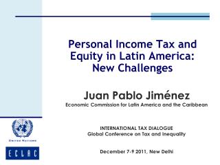 Personal Income Tax and Equity in Latin America: New Challenges
