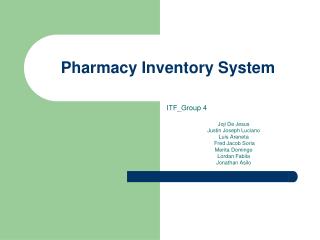 Pharmacy Inventory System