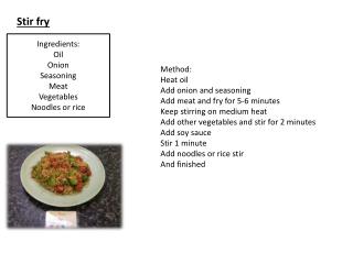 Stir fry