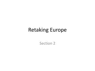 Retaking Europe