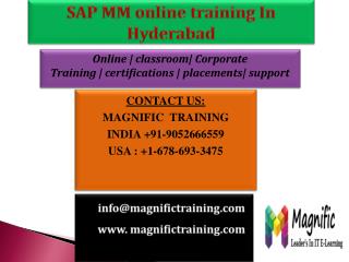 SAP MM online training In Hyderabad