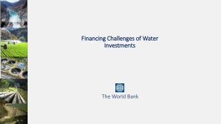 Financing Challenges of Water Investments