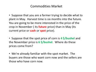 Commodities Market