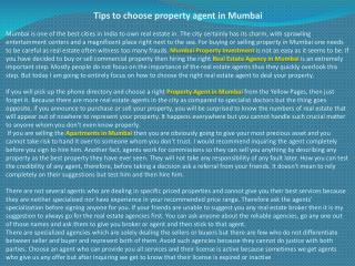 Tips to choose property agent in Mumbai